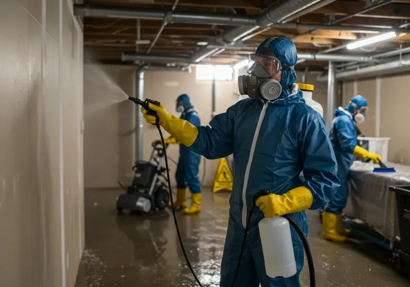 Basement Sanitization and Antimicrobial Treatment process in Fairfax, VA